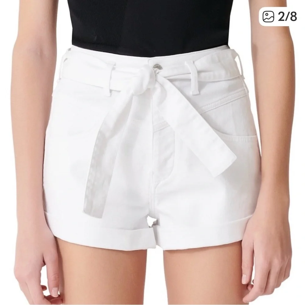 Maje Illo Tie-Waist Denim Shorts - Picture 3 of 6